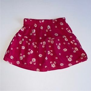 Composition Skirt Pink with white daisies 3T